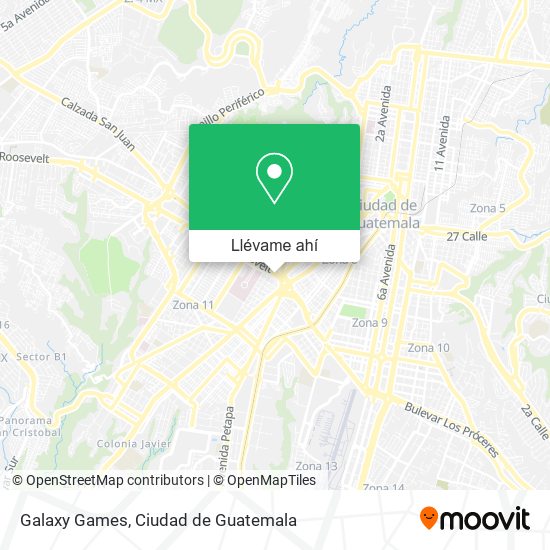 Mapa de Galaxy Games