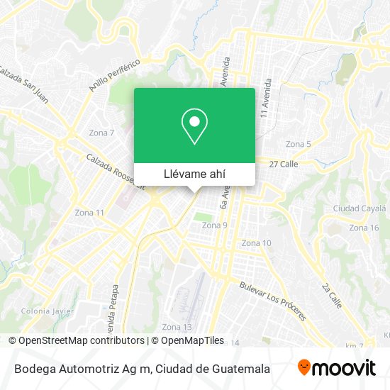 Mapa de Bodega Automotriz Ag m