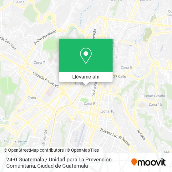 Mapa de 24-0 Guatemala / Unidad para La Prevención Comunitaria