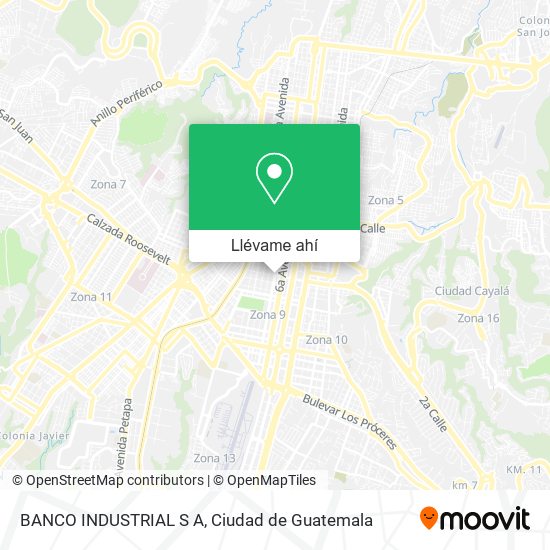 Mapa de BANCO INDUSTRIAL S A