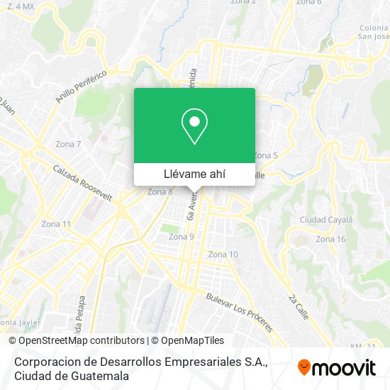 Mapa de Corporacion de Desarrollos Empresariales S.A.