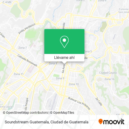 Mapa de Soundstream Guatemala