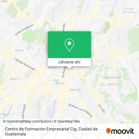 Mapa de Centro de Formación Empresarial Cig