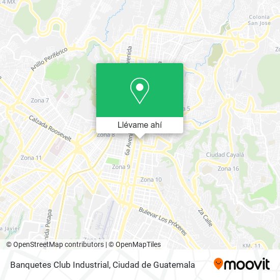 Mapa de Banquetes Club Industrial