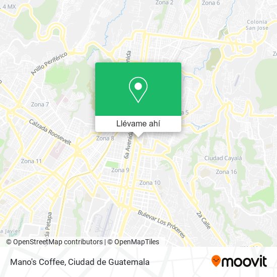 Mapa de Mano's Coffee