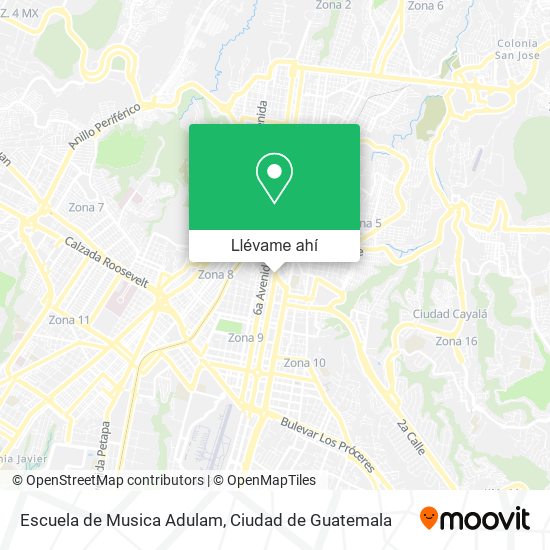 Mapa de Escuela de Musica Adulam