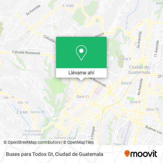 Mapa de Buses para Todos Gt