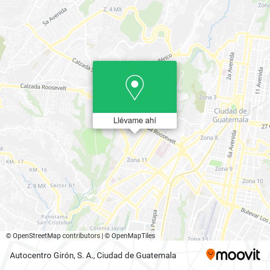 Mapa de Autocentro Girón, S. A.