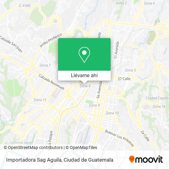 Mapa de Importadora Sag Aguila