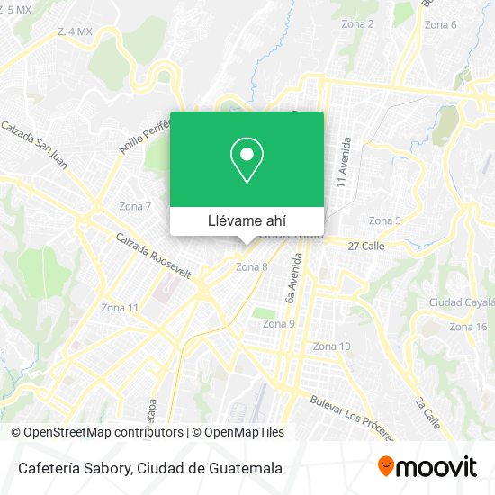 Mapa de Cafetería Sabory