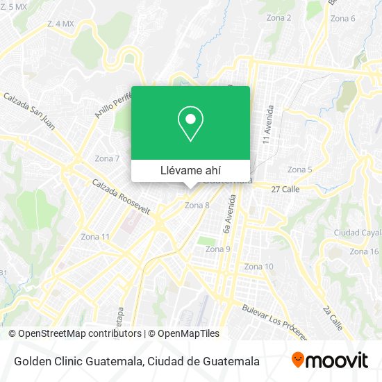 Mapa de Golden Clinic Guatemala