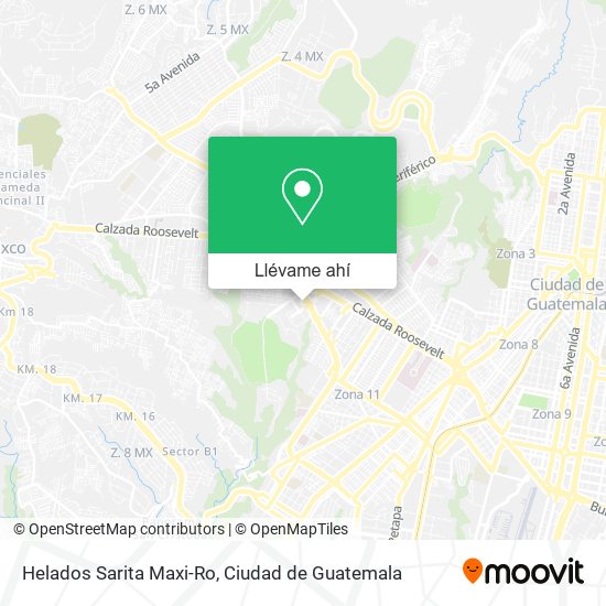 Mapa de Helados Sarita Maxi-Ro