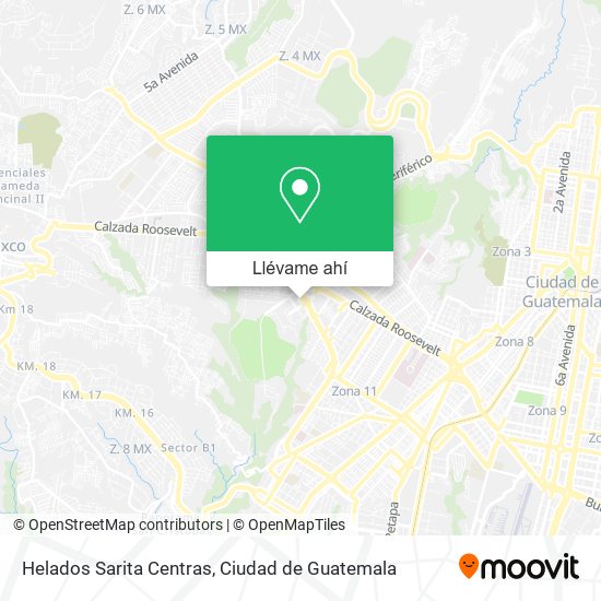 Mapa de Helados Sarita Centras