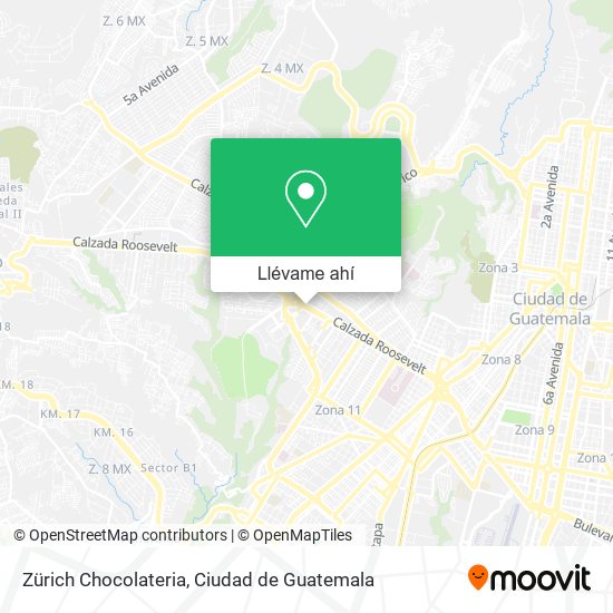 Mapa de Zürich Chocolateria