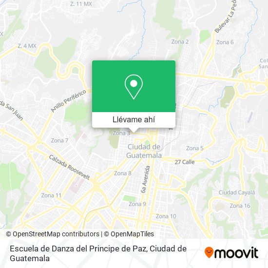 Mapa de Escuela de Danza del Principe de Paz