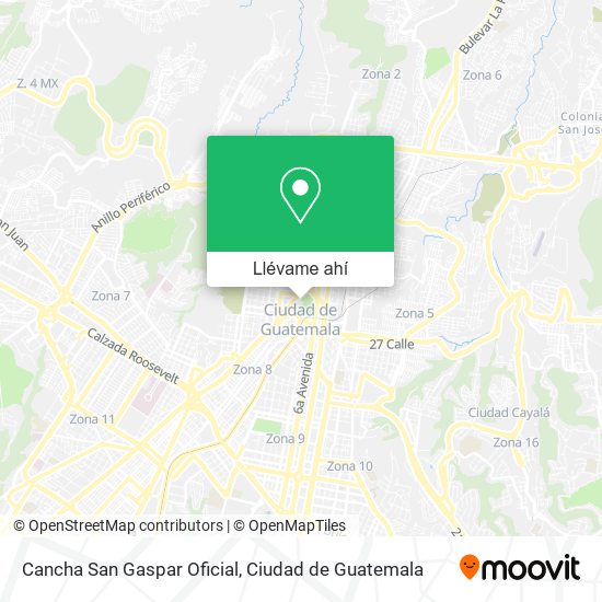Mapa de Cancha San Gaspar Oficial