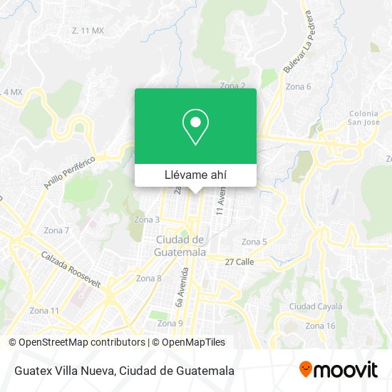 Mapa de Guatex Villa Nueva