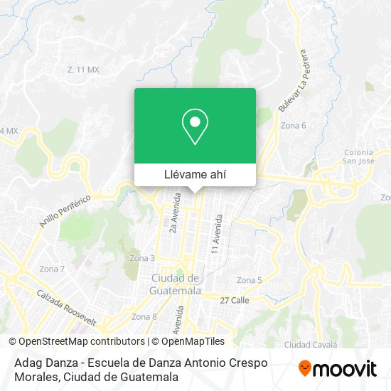Mapa de Adag Danza - Escuela de Danza Antonio Crespo Morales