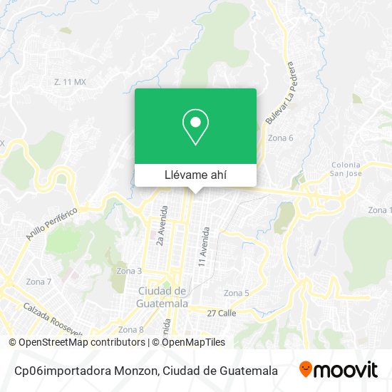 Mapa de Cp06importadora Monzon