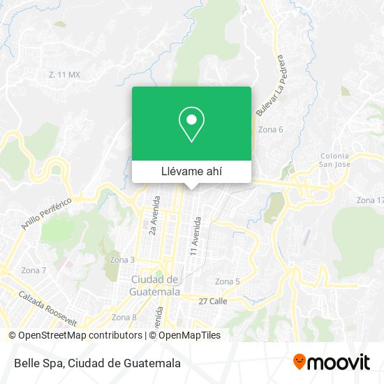 Mapa de Belle Spa