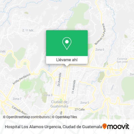 Mapa de Hospital Los Alamos-Urgencia