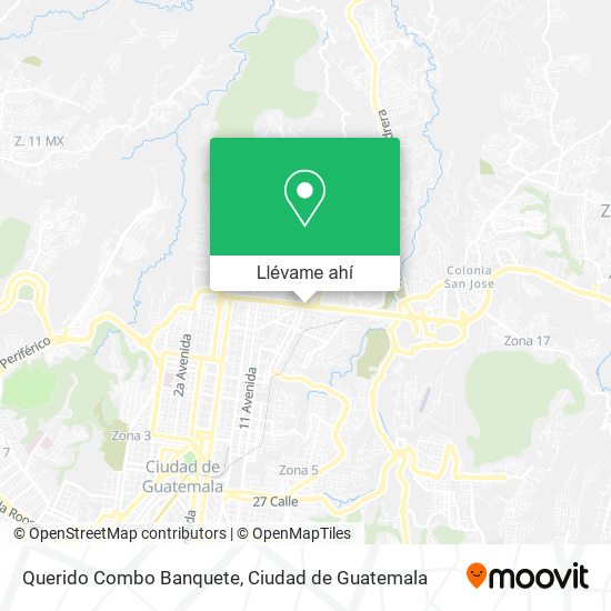 Mapa de Querido Combo Banquete