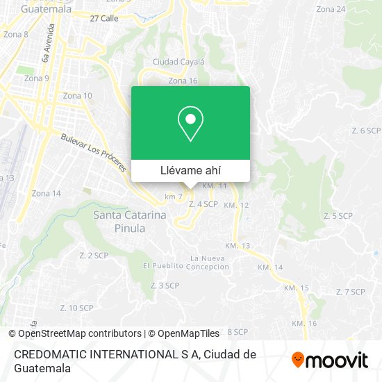 Mapa de CREDOMATIC INTERNATIONAL S A