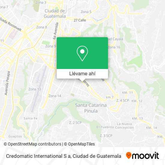 Mapa de Credomatic International S a