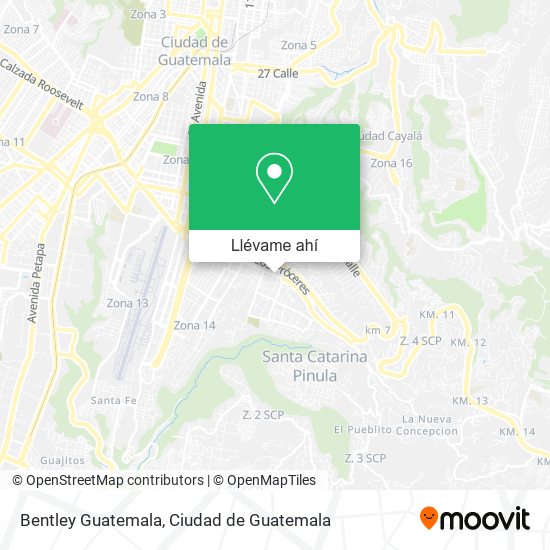 Mapa de Bentley Guatemala