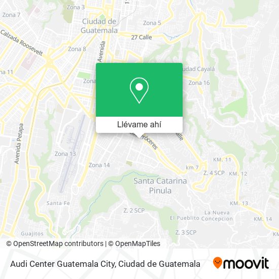 Mapa de Audi Center Guatemala City