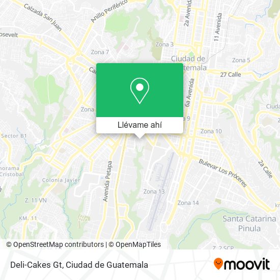 Mapa de Deli-Cakes Gt