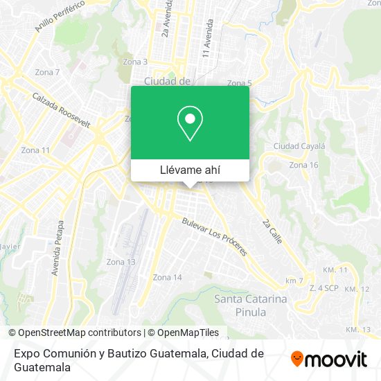 Mapa de Expo Comunión y Bautizo Guatemala
