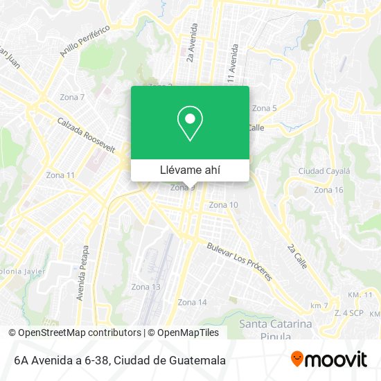 Mapa de 6A Avenida a 6-38