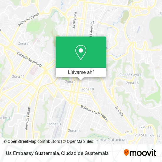 Mapa de Us Embassy Guatemala