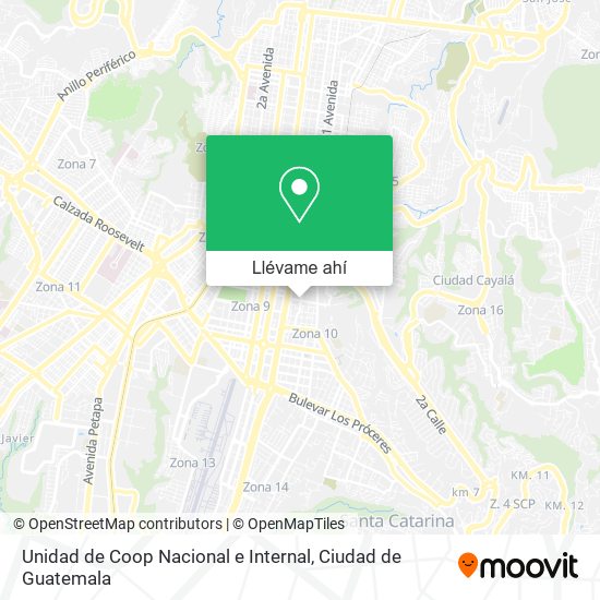 Mapa de Unidad de Coop Nacional e Internal