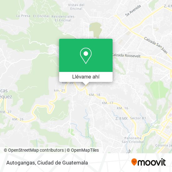 Mapa de Autogangas