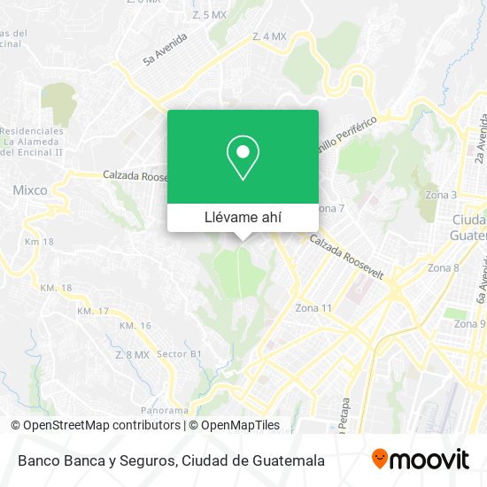 Mapa de Banco Banca y Seguros