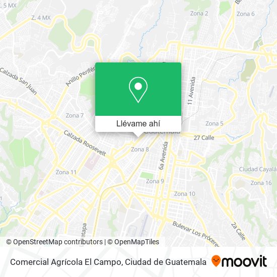 Mapa de Comercial Agrícola El Campo