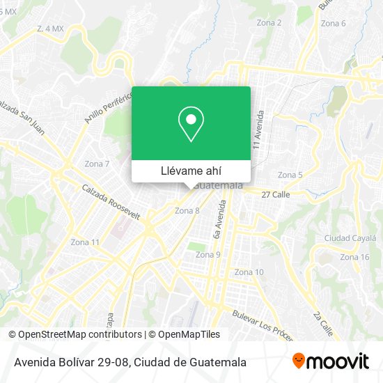 Mapa de Avenida Bolívar 29-08