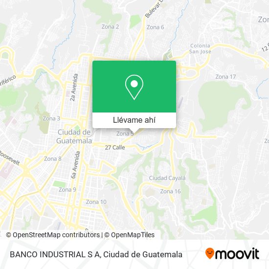 Mapa de BANCO INDUSTRIAL S A