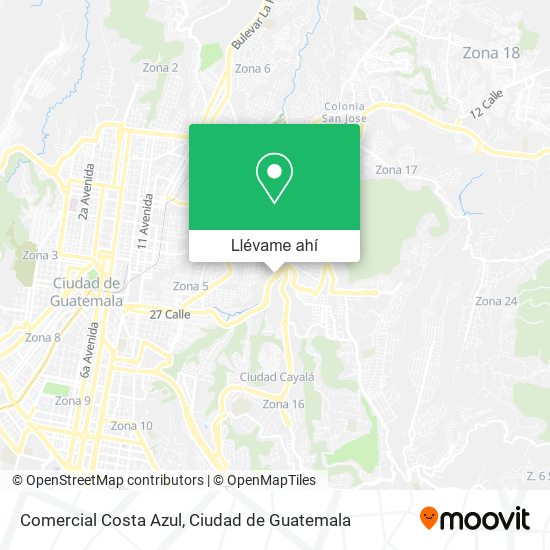 Mapa de Comercial Costa Azul