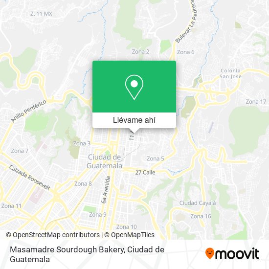 Mapa de Masamadre Sourdough Bakery