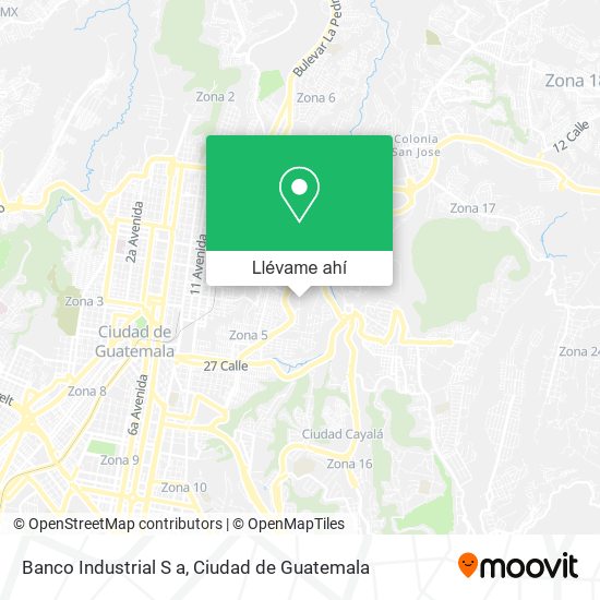 Mapa de Banco Industrial S a