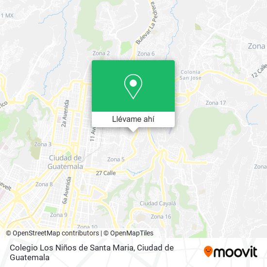 Mapa de Colegio Los Niños de Santa Maria