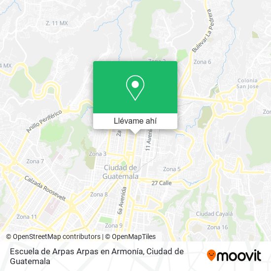 Mapa de Escuela de Arpas Arpas en Armonía