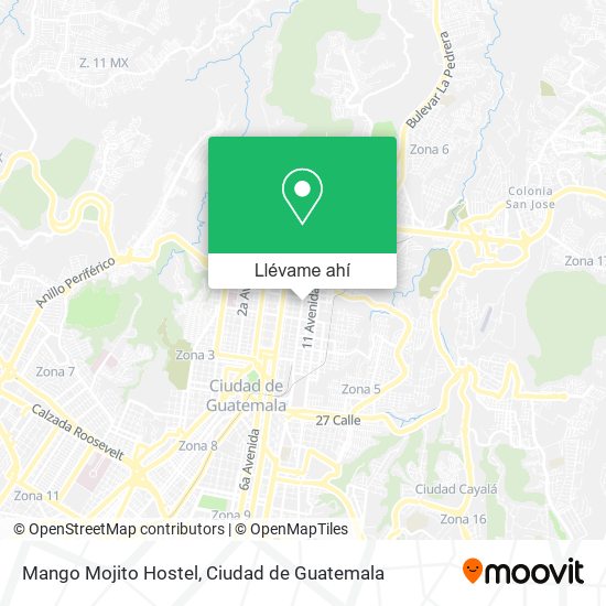Mapa de Mango Mojito Hostel