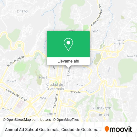 Mapa de Animal Ad School Guatemala