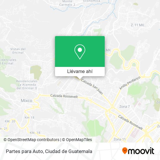 Mapa de Partes para Auto