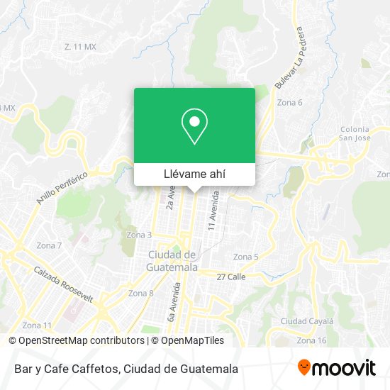 Mapa de Bar y Cafe Caffetos