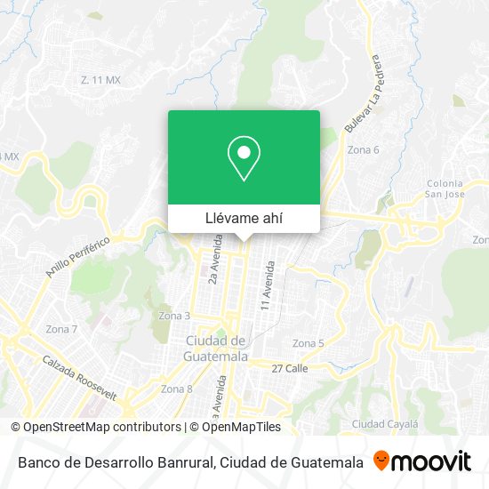 Mapa de Banco de Desarrollo Banrural